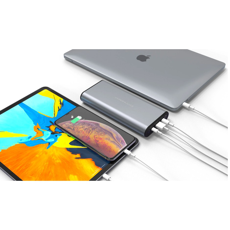 SẠC DỰ PHÒNG HYPERJUICE 27000 mAh 130W USB-C cho MACBOOK, SURFACE VÀ TẤT CẢ CÁC LAPTOP/THIẾT BỊ SỬ DỤNG SỬ DỤNG CỔNG USB