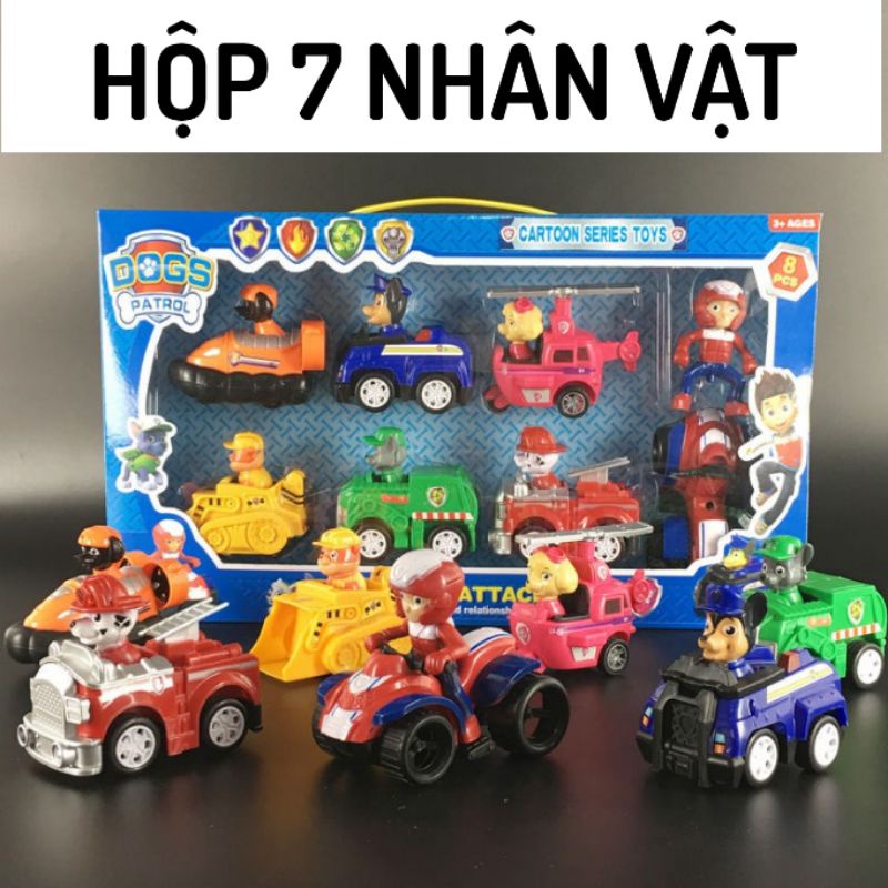 Chó Cứu Hộ Paw Patrol đồ chơi Hộp 7 nhân vật làm quà tặng cho bé
