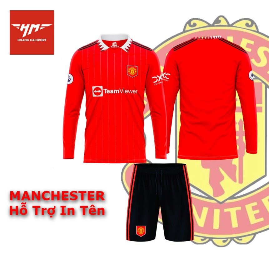 Bộ Quần Áo Bóng Đá Dài Tay - Thủ Môn Man Đỏ