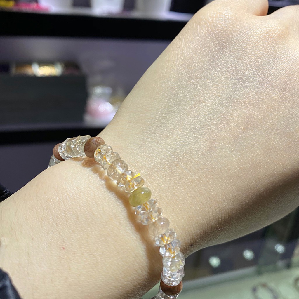 Vòng Tay Đính Đá Topaz Trắng Tự Nhiên 110875123 Cho Nữ