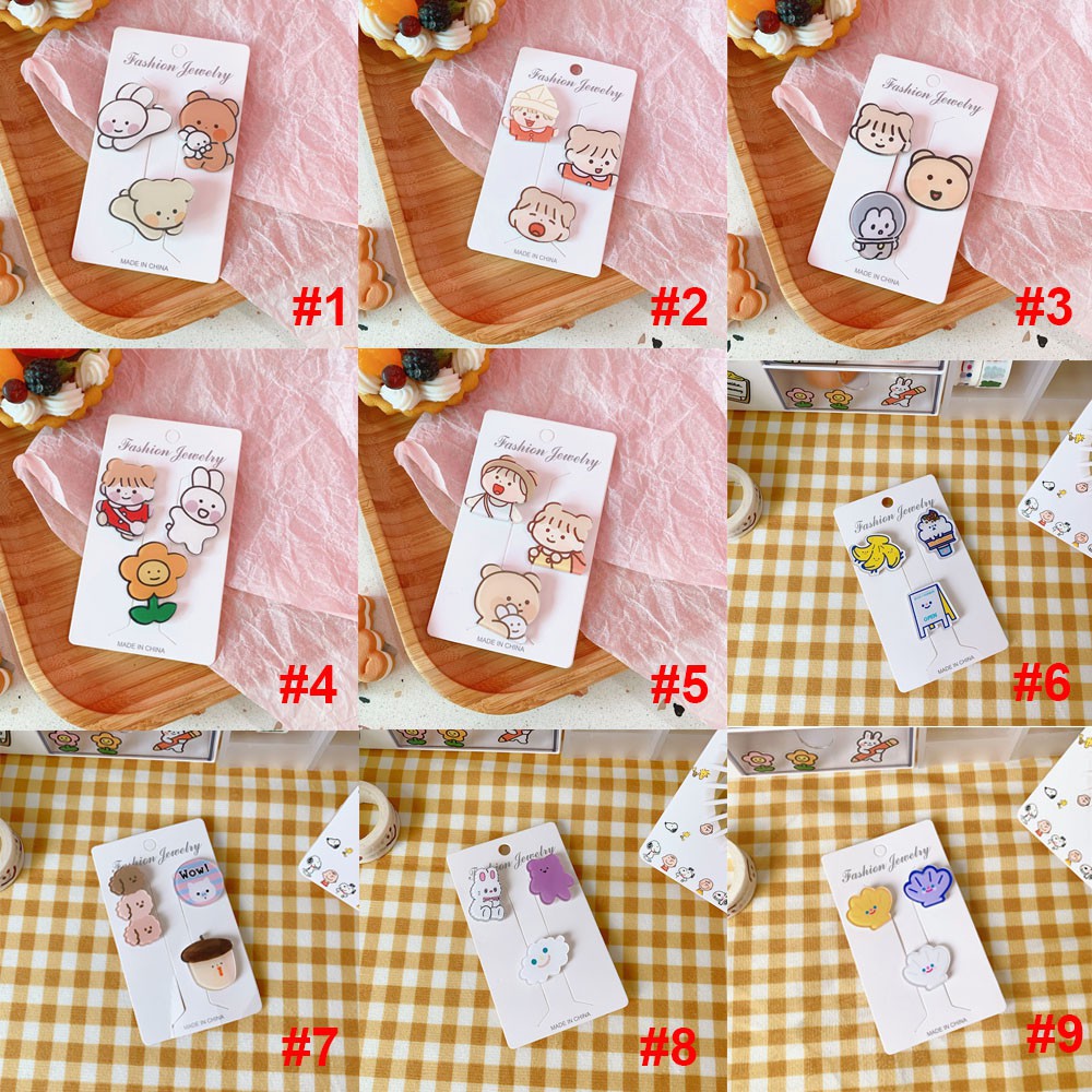 Set 3 Ghim Cài Áo Hình Hoa Sáng Tạo Cho Nữ