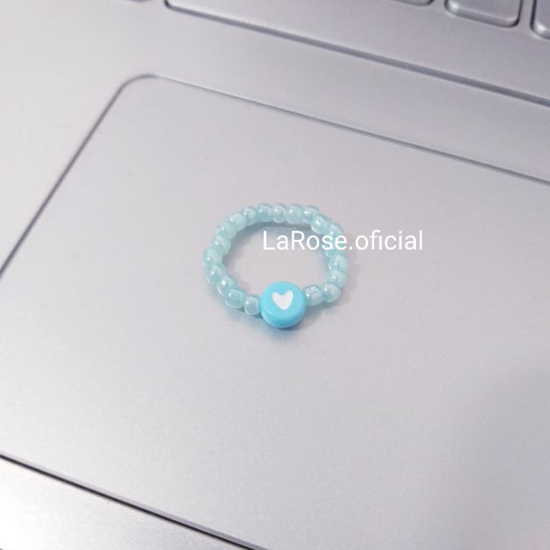 Nhẫn hạt tim xanh blue
