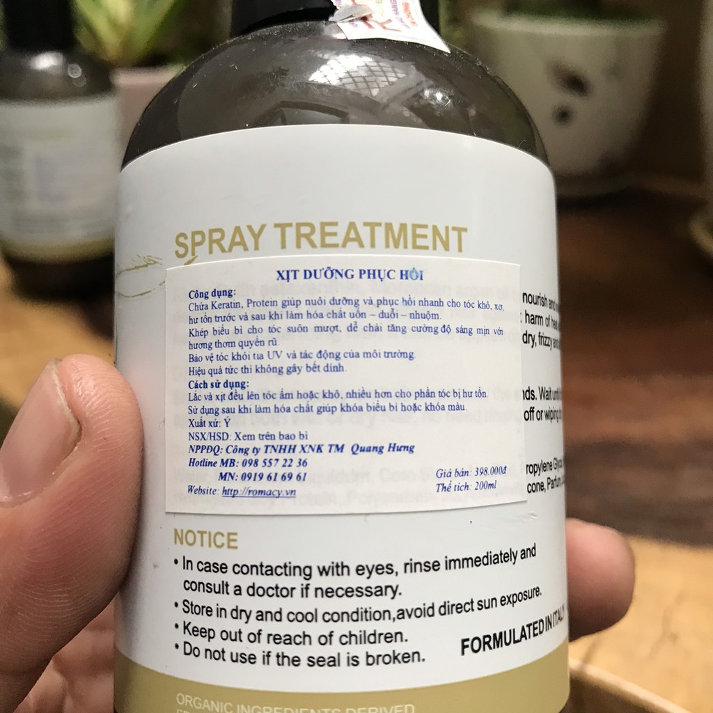 Xịt dưỡng tóc ROMACY ASTAXANTHIN Argan Oil Spray Treatment 200ml