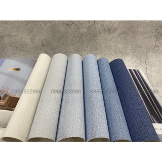 giấy dán tường trơn 1 màu vân sần giả vải