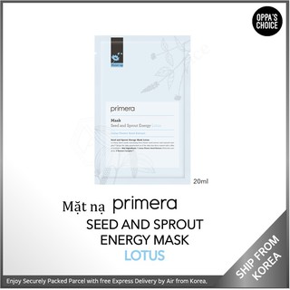 Mặt nạ dưỡng ẩm PRIMERA SEED AND SPROUT ENERGY MASK LOTUS 20ml Moist-up