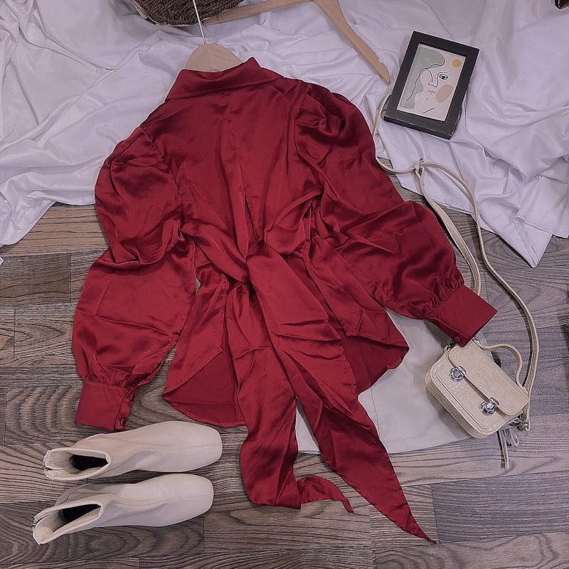 ÁO SƠ MI NÚT BỌC TRÒN