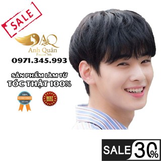 Tóc giả nam Shop Tóc Anh Quân, Tóc giả làm bằng tóc thật 100% siêu da đầu nhìn như thật