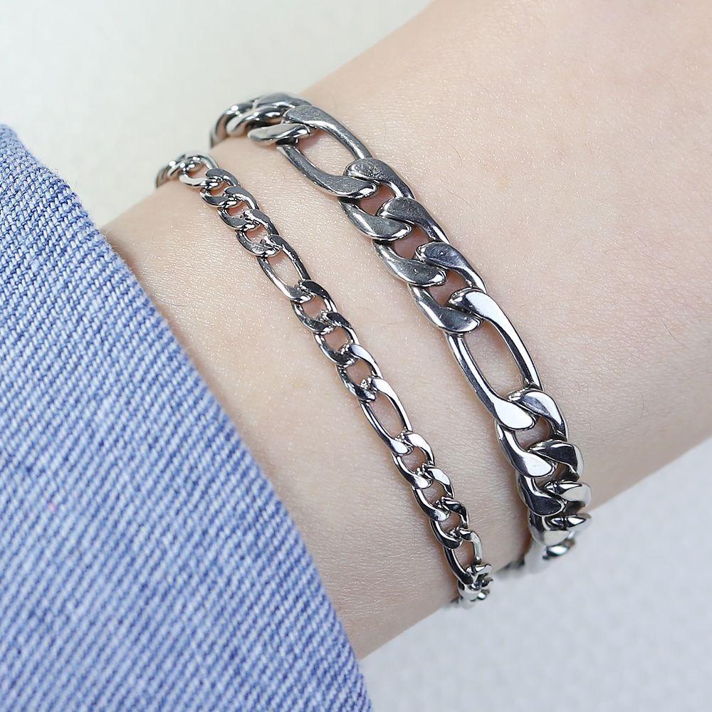 Vòng Đeo Tay Bằng Thép Không Gỉ Phong Cách Hiphop Dành Cho Nam Nữ