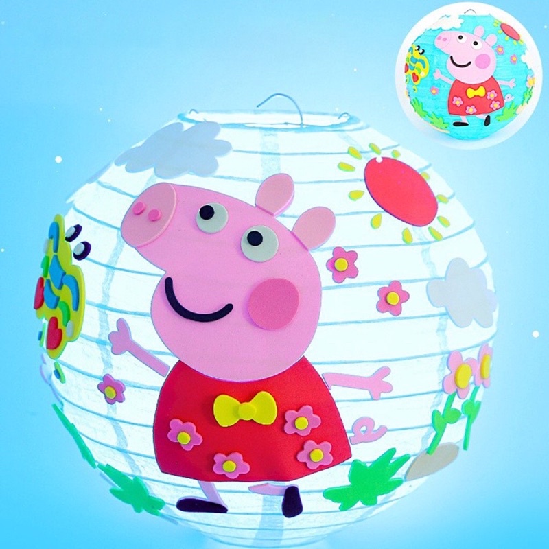 Lồng đèn trung thu 2022 tự dán sticker 3D sáng tạo