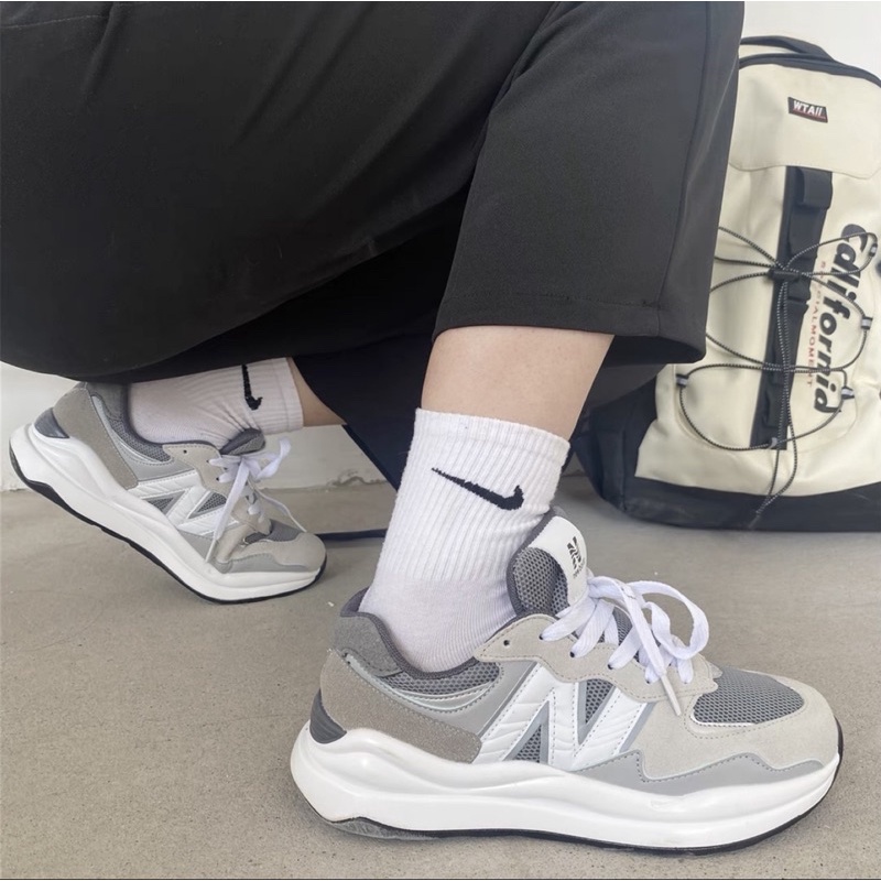 Giày NB 5740 màu xám giày nam nữ chụp ảnh đường phố giày chạy bộ retro thể thao 2021