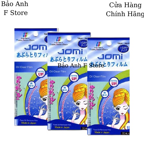 Thấm dầu Jomi Oil Clear Film Nhật Bản 70 miếng /1 gói