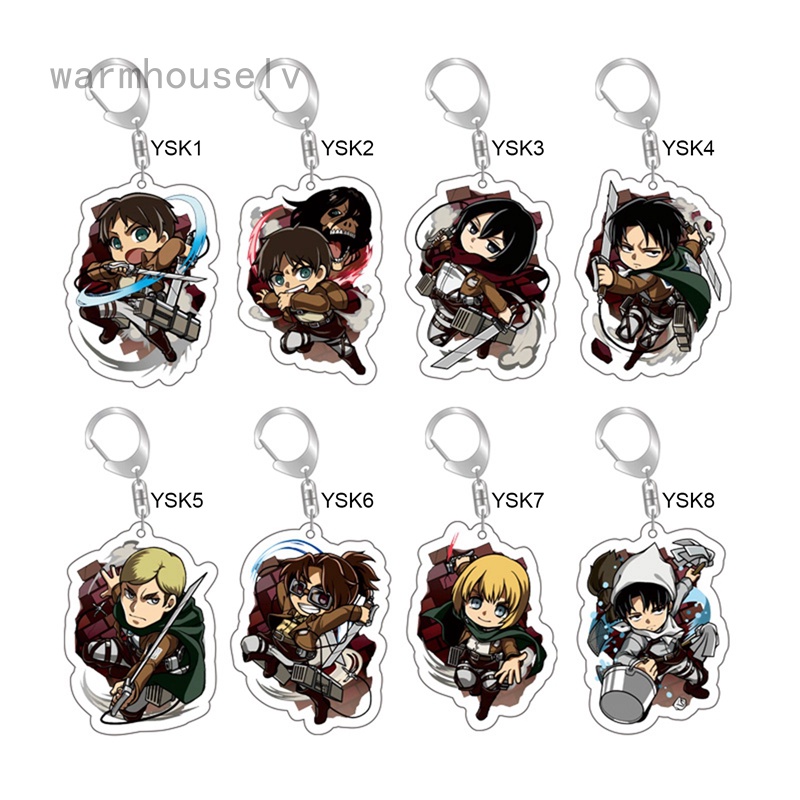 Móc Khóa Nhựa Acrylic Họa Tiết Hoạt Hình Attack On Titan Levi