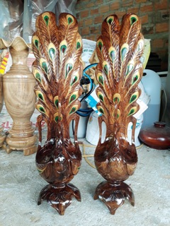 Chim công uyên ương gỗ lim