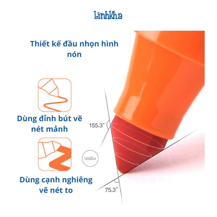 Bút Lông Màu Dễ Dàng Tẩy Rửa - Thương hiệu Mideer 24 màu - Washable Marker