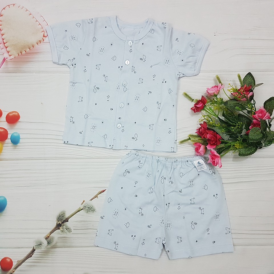 Bộ Cộc Miomio Cho Bé Sơ Sinh, Chất Liệu 100% Cotton Thoáng Mát