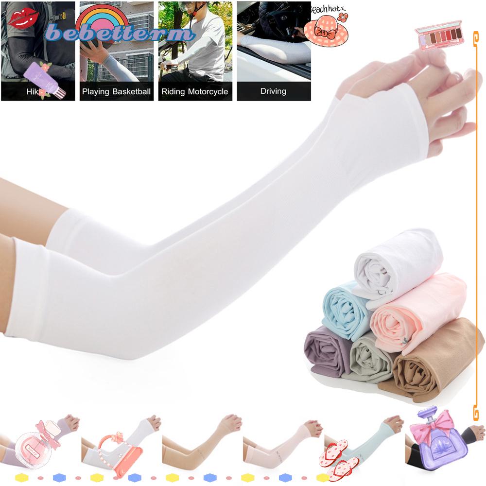 Bebetterm 1 Pair Arm Ice Sleeve UV Protection Warmer Running Sportswear Basketball Sun Cover