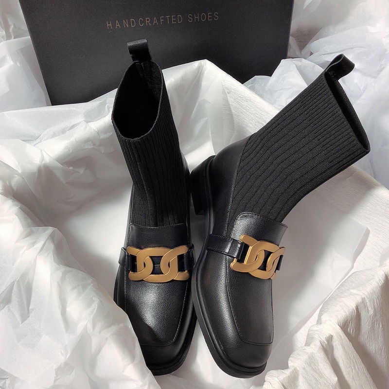 BOOT DA CỔ LEN ĐẾ 3CM