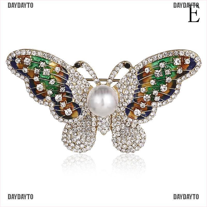 Ghim Cài Áo Hình Bướm Đính Đá Pha Lê Dễ Thương