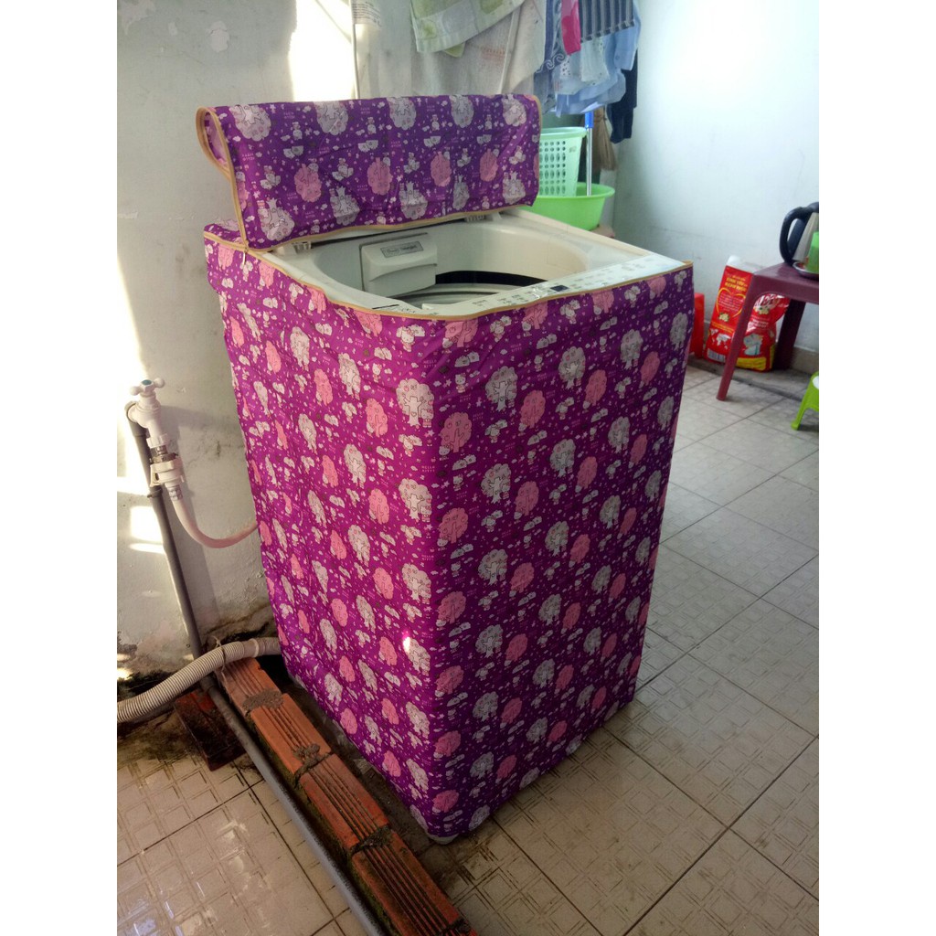 Áo Trùm Máy Giặt Cửa Trên Vải Dù Dày Chống Thấm Tốt 8 đến 15kg Hoa Văn Đa Dạng Nhiều Mà Hiệu Kara House Hàng Công Ty