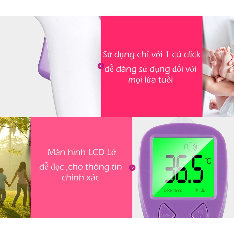 Nhiệt kế hồng ngoại đa chức năng cho kết quả nhanh, Công nghệ cảm biến hồng ngoại với màn hình LCD