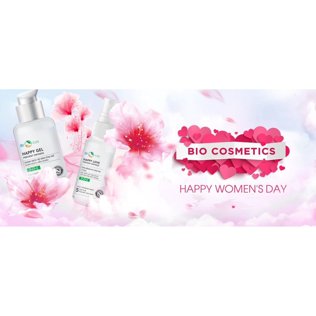 Dung Dịch Vệ Sinh BIOCOS-Happy Gel và Happy Love 200ml-Khử Mùi,Diệt Khuẩn,Cân Bằng PH,An Toàn Cho Da(Trầu không ,Tỏi..)