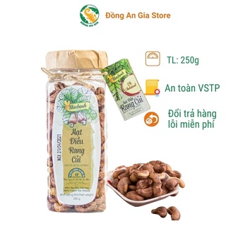 Hạt điều rang củi Hải Bình 250g - hạt điều rang muối ngọt tự nhiên, thơm, bùi, giòn, đồ ăn vặt giá rẻ