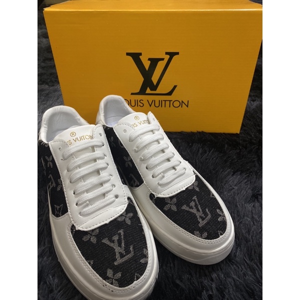 Giày Sneaker Lv cao cấp giá rẻ viền trắng đen hoa - giày nam cao cấp | BigBuy360 - bigbuy360.vn