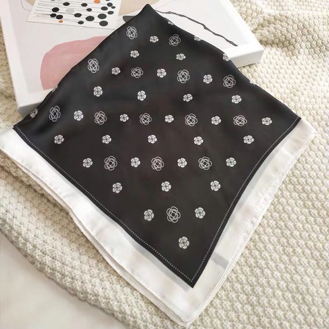 Khăn lụa vuông 70x70 turban quàng cổ,áo khăn yếm bandana thời trang đội đầu - Maben