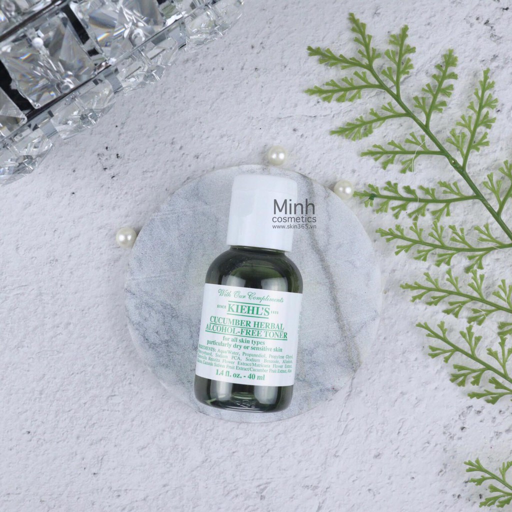 Toner dưa leo Kiehls Cucumber Herbal Alcohol-Free Toner 40mL