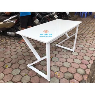 Bàn làm việc chân Z,U,K Full Trắng (Full phụ kiện: Tuốc nơ vít, ốc vít lắp ráp). Bảo hành 6 tháng. Bàn học tập mặt Gỗ