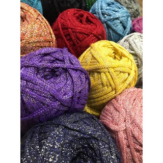 Cuộn Len Cotton Dệt Kim Tuyến (bảng màu 1)