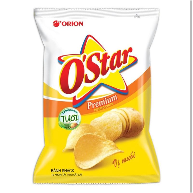 Snack Khoai Tây O＇Star Vị Tự Nhiên Gói 63G