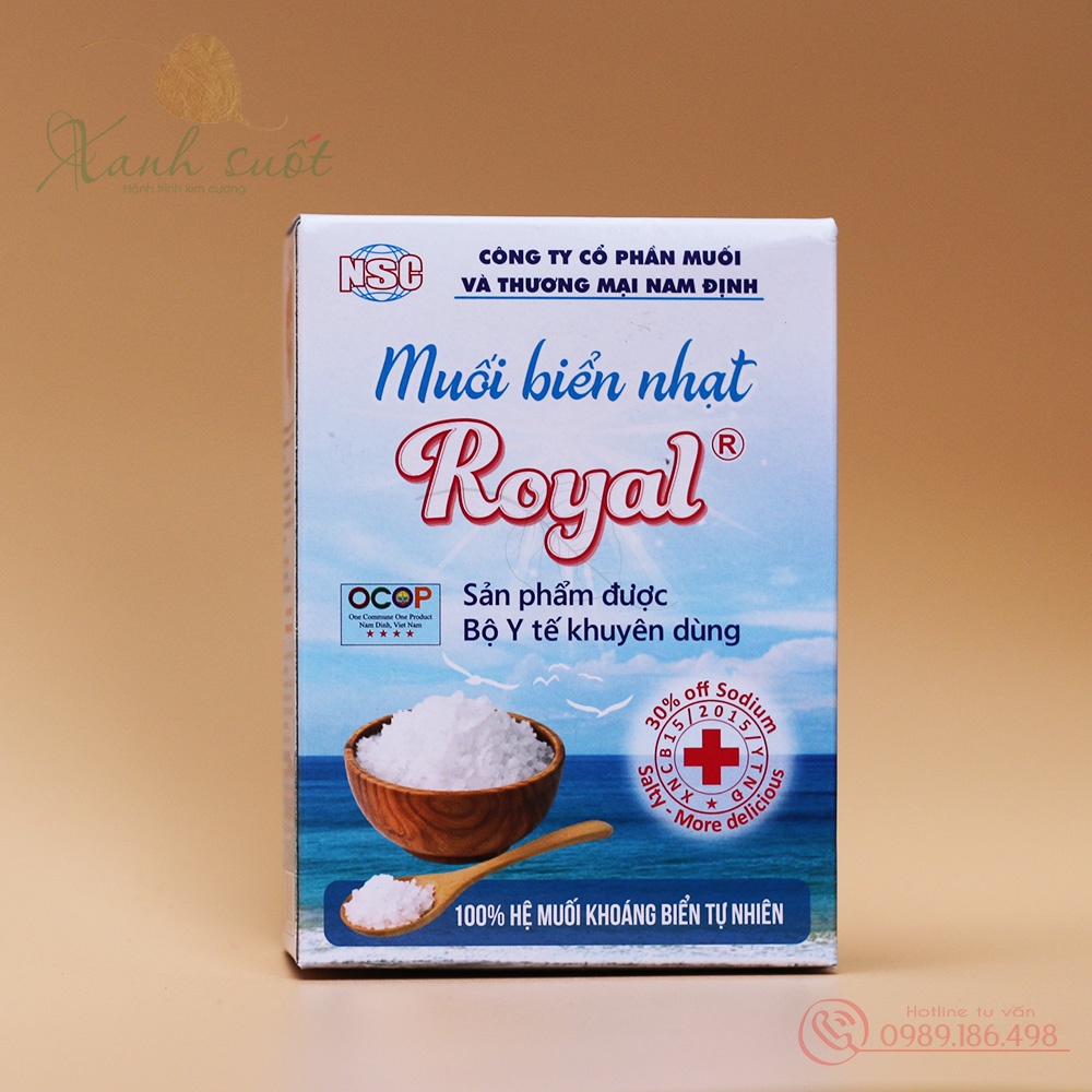 Muối Nhạt Royal- Muối Biển Cho Người Ăn Kiêng, Bé Ăn Dặm, Huyết Áp Cao- Salt Light, Low Sodium Salt