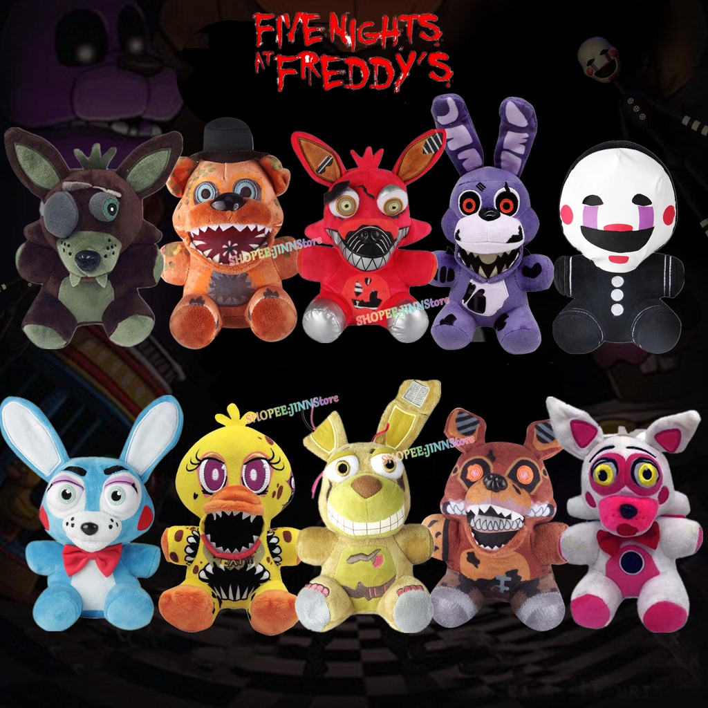 JINN Five Nights at Freddy nhồi bông Động vật sang trọng Quà tặng cho trẻ em FNAF Búp bê Gấu Foxy Thỏ Bonnie Chica Tất cả các nhân vật Búp bê