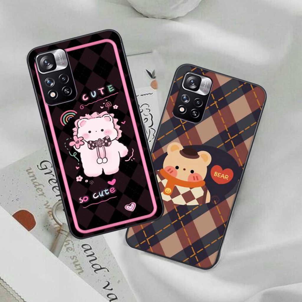 Ốp lưng Xiaomi Redmi Note 11 / Note 11S / RedmiNote 11 Pro 5G hoạ tiết caro đáng yêu
