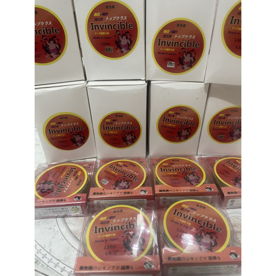 Cước câu cá Invincible BẤT KHẢ CHIẾN BẠI made in japan 120m