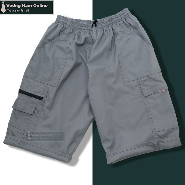 QUẦN SHORT NAM MẶC NHÀ TÚI HỘP VẢI KHAKIS THOÁNG MÁT ỐNG RỘNG CÓ SIZE LỚN từ 50kg - 75kg