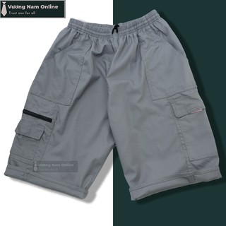 Quần kaki túi hộp nam ống rộng trung niên lung thun VN55F