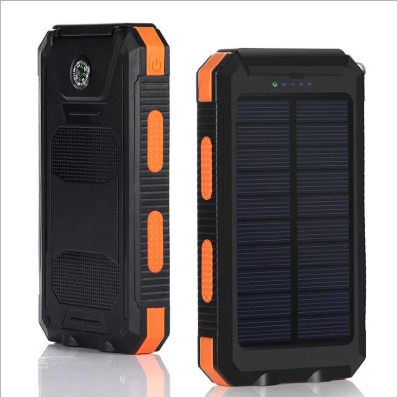 sạc dự phòng Power Bank 50000mAh Solar Charging Waterproof Belt Compass and Flashlight