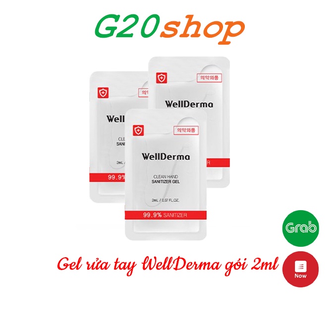 Gel rửa tay Wellderma Clean Hand Sanitizer Gel 2ml bỏ túi tiện lợi g20shop