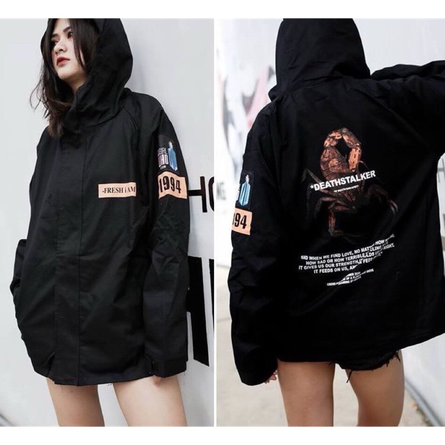 Áo khoác kaki nam nữ form rộng in màu có size lớn kèm ảnh thật