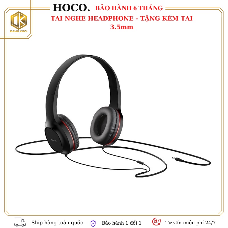 Tai nghe chụp tai có míc Hoco. W24-Headphone cho điện thoại và máy tính