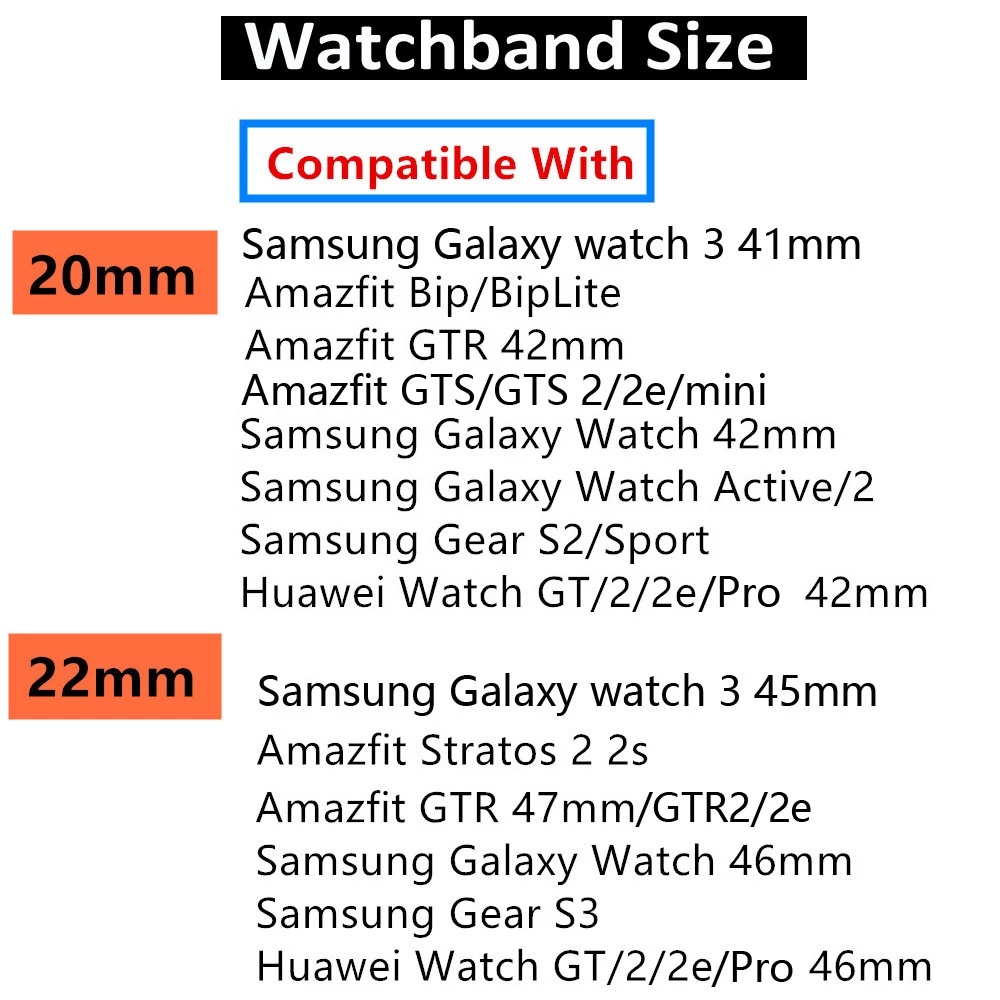 Dây Đeo Nylon Co Giãn 20Mm 22Mm Thông Dụng Có Thể Điều Chỉnh Cho Đồng Hồ Samsung Galaxy Watch Active 2 3 GT2 GT3 pro / amazfit bip u / gts 2 mini