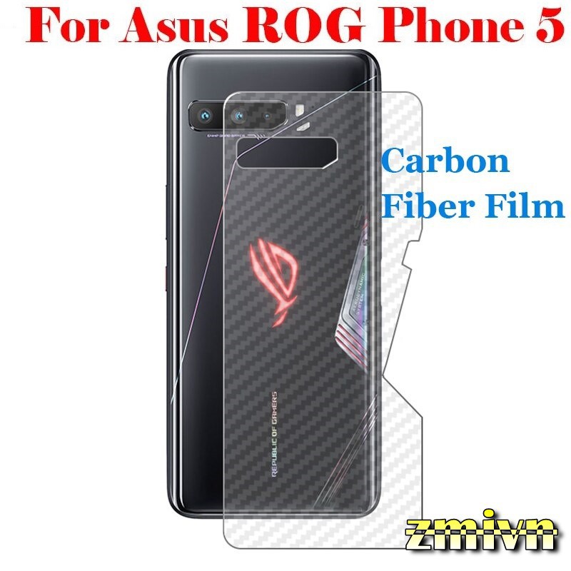 Dán Carbon mặt lưng Asus Rog Phone 5 / Rog Phone 5 pro  Rog Phone 2 Rog Phone 3 chống bám vân tay