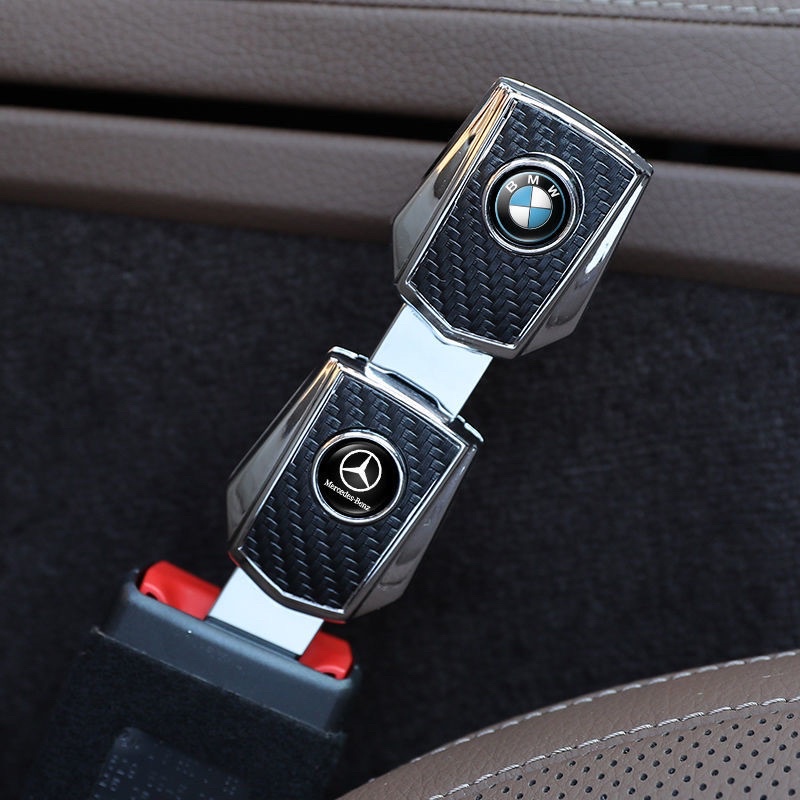 Chốt khoá dây đai an toàn xe BMW, bản cải tiến hỗ trợ móc nối tiếp vật liệu inox bọc da dày dặn cao cấp