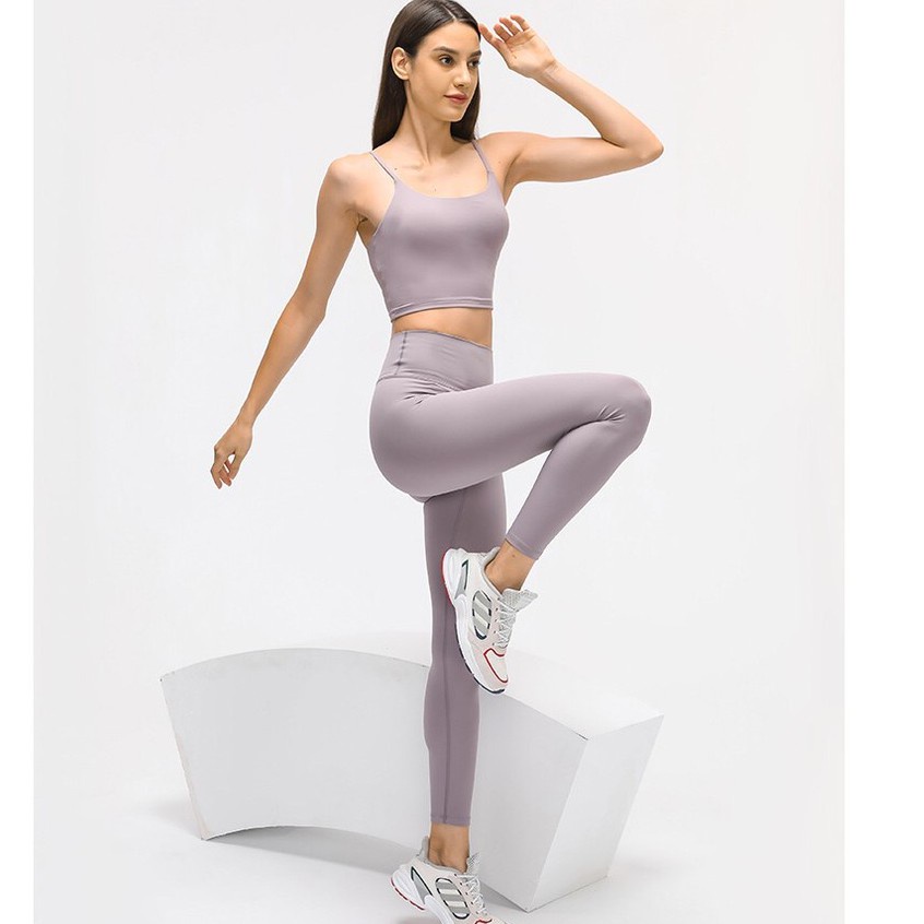 Bộ áo ngực và quần dài tập Yoga Thiết Kế độc đáo cho nữ 2021