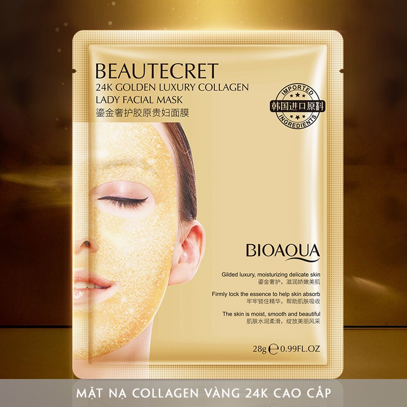 Mặt nạ thạch trong suốt pha lê Collagen BIOAQUA chăm sóc da mặt giúp da căng mịn tăng đàn hồi