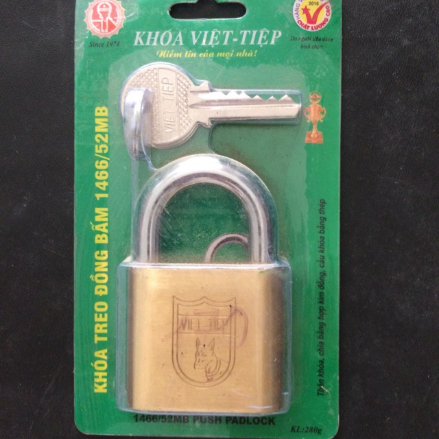 Khoá treo đồng bấm ( 1466/38MB)