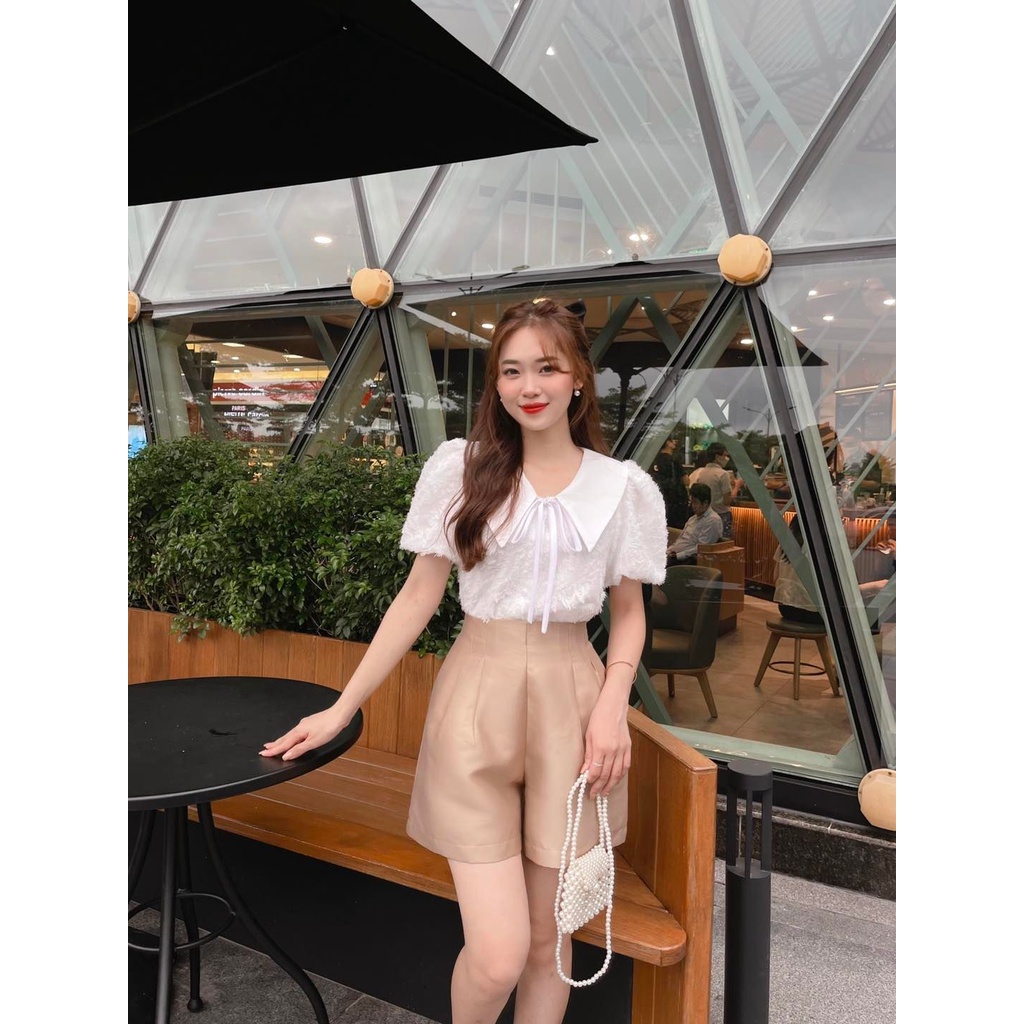 Áo sơ mi voan & Quần Tacfa nâu