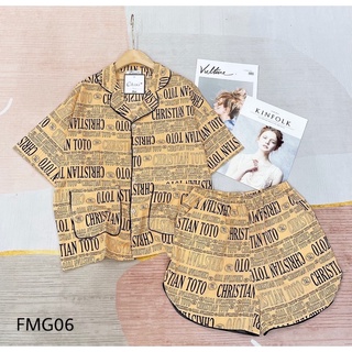 Bộ pijama cánh tay dơi lụa mango